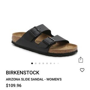 Women’s black leather Birkenstock sandals